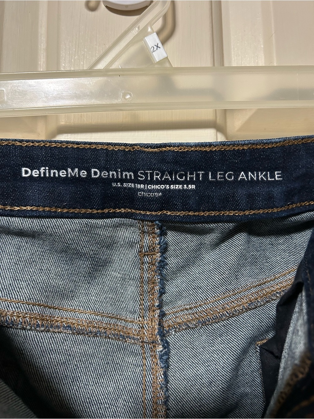 Chico's Dark Indigo Straight-Leg Jeans - Picture 2 of 4